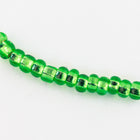 10/0 Silver Lined Light Green Czech Seed Bead (1/2 Kilo) Preciosa #57100