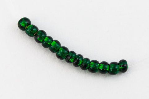 11/0 Silver Lined Medium Green Czech Seed Bead (10 Gm, Hank, 1/2 Kilo) #CSG334-General Bead