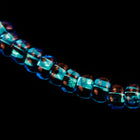 11/0 Silver Lined Aqua Czech Seed Bead (10 Gm, Hank, 1/2 Kilo) #CSG336-General Bead