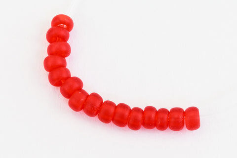 11/0 Transparent Red Czech Seed Bead (10 Gm, Hank, 1/2 Kilo) #CSG341-General Bead