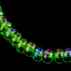 8/0 Transparent Lime AB Czech Seed Bead (20 Gm, 1/2 Kilo) #CSD132