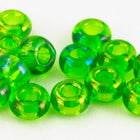 8/0 Transparent Lime AB Czech Seed Bead (20 Gm, 1/2 Kilo) #CSD132