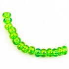 8/0 Transparent Lime AB Czech Seed Bead (20 Gm, 1/2 Kilo) #CSD132