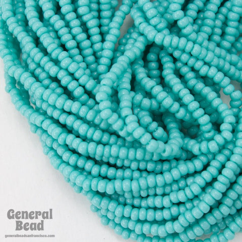 12/0 Opaque Aqua Czech Seed Bead (10 Gm, Hank, 1/2 Kilo) #CSH004-General Bead