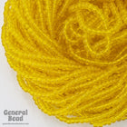 12/0 Transparent Yellow Czech Seed Bead (10 Gm, Hank, 1/2 Kilo) #CSH009-General Bead