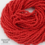 12/0 Opaque Red Czech Seed Bead (10 Gm, Hank, 1/2 Kilo) #CSH024-General Bead