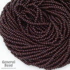 12/0 Opaque Charcoal Brown Czech Seed Bead (10 Gm, Hank, 1/2 Kilo) #CSH032-General Bead