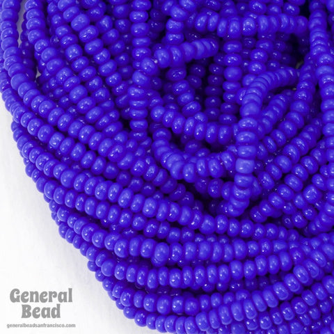 12/0 Opaque Royal Blue Czech Seed Bead (10 Gm, Hank, 1/2 Kilo) #CSH052-General Bead