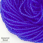 12/0 Transparent Sapphire Czech Seed Bead (10 Gm, Hank, 1/2 Kilo) #CSH056-General Bead