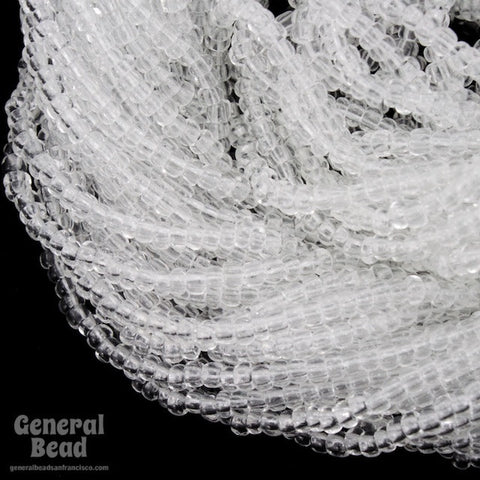 12/0 Transparent Crystal Czech Seed Bead (10 Gm, Hank, 1/2 Kilo) #CSH059-General Bead