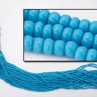 14/0 Opaque Medium Turquoise Czech Seed Bead (1/2 Kilo) Preciosa #63030