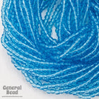 12/0 Transparent Aqua Czech Seed Bead (10 Gm, Hank, 1/2 Kilo) #CSH063-General Bead