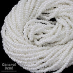 12/0 Opaque Luster White Czech Seed Bead (10 Gm, Hank, 1/2 Kilo) #CSH108-General Bead