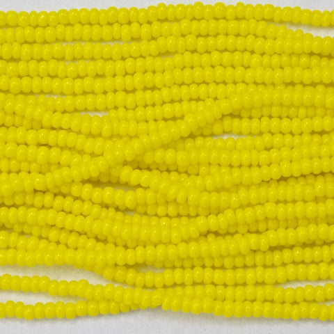 13/0 Opaque Yellow Seed Bead (Hank) #CSI005-General Bead