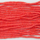 11/0 Opaque Coral Czech Seed Bead (10 Gm, Hank, 1/2 Kilo) #CSG049