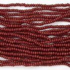 14/0 Opaque Brick Red Czech Seed Bead-General Bead