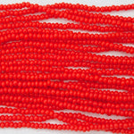 14/0 Opaque Light Red Czech Seed Bead-General Bead