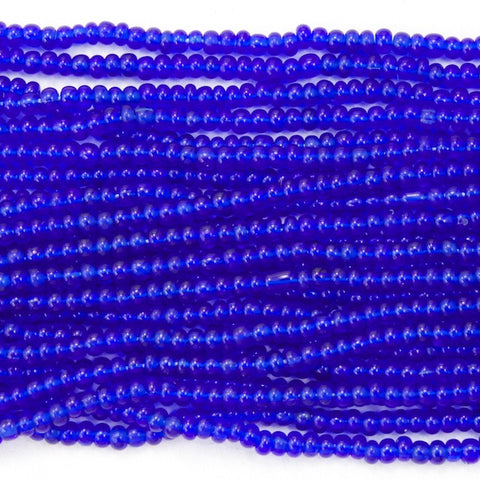 14/0 Transparent Cobalt Czech Seed Bead-General Bead