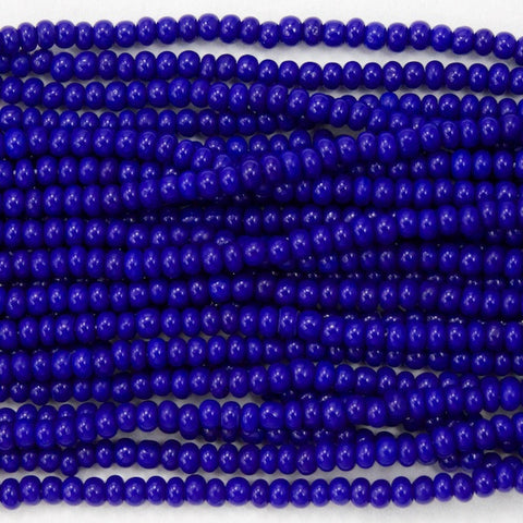 14/0 Opaque Dark Blue Czech Seed Bead-General Bead