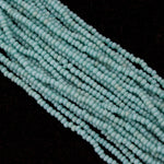 14/0 Opaque Green Tuquoise Czech Seed Bead-General Bead