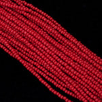 14/0 Opaque Red Czech Seed Bead-General Bead
