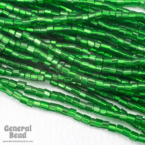 10/0 Silver Lined Green 2 Cut Czech Seed Bead (Hank) #CSM010-General Bead