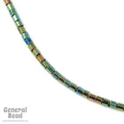 10/0 Metallic Green Iris 2 Cut Czech Seed Bead (40 Gm) #CSM014-General Bead