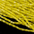 11/0 Satin Yellow 2 Cut Czech Seed Bead (10 Gm, Hank, 1/2 Kilo) #CSN102