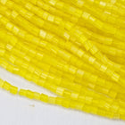 11/0 Satin Yellow 2 Cut Czech Seed Bead (10 Gm, Hank, 1/2 Kilo) #CSN102