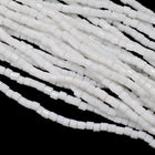 9/0 Opaque White 2 Cut Czech Seed Bead (10 Gm, Hank, 1/2 Kilo) #CZH001