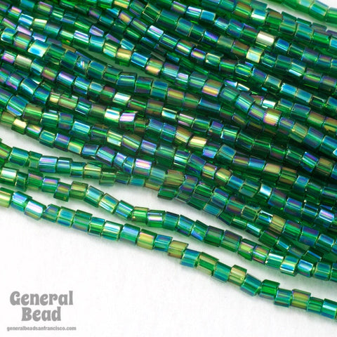 11/0 Emerald AB 2 Cut Czech Seed Bead (10 Gm, Hank, 1/2 Kilo) #CSN015-General Bead