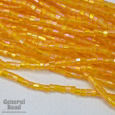 11/0 Tangerine AB 2 Cut Czech Seed Bead (10 Gm, Hank, 1/2 Kilo) #CSN036-General Bead