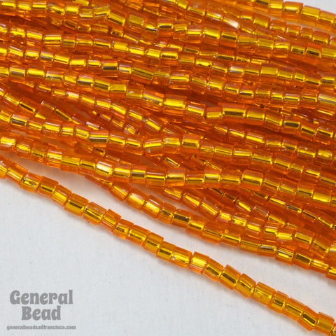 11/0 Silver Lined Tangerine 2 Cut Czech Seed Bead (10 Gm, Hank, 1/2 Kilo) #CSN041-General Bead