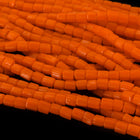 11/0 Opaque Orange 2 Cut Czech Seed Bead (10 Gm, Hank, 1/2 Kilo) #CSN043-General Bead