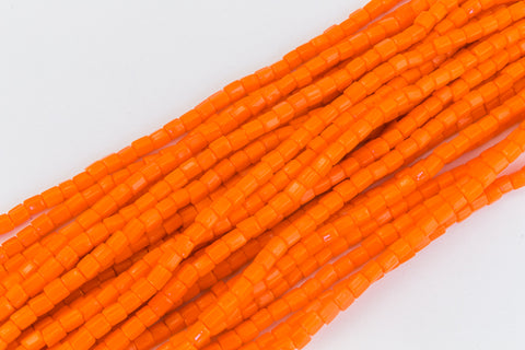 11/0 Opaque Orange 2 Cut Czech Seed Bead (10 Gm, Hank, 1/2 Kilo) #CSN043-General Bead