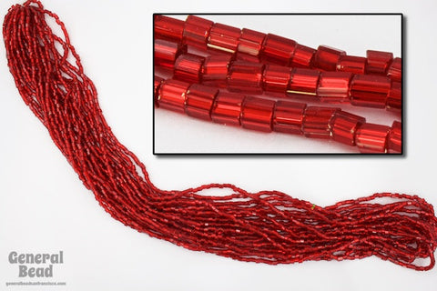 11/0 Silver Lined Red 2 Cut Czech Seed Bead (10 Gm, Hank, 1/2 Kilo) #CSN047-General Bead
