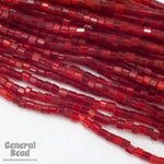 11/0 Satin Red 2 Cut Czech Seed Bead (10 Gm, Hank, 1/2 Kilo) #CSN049-General Bead