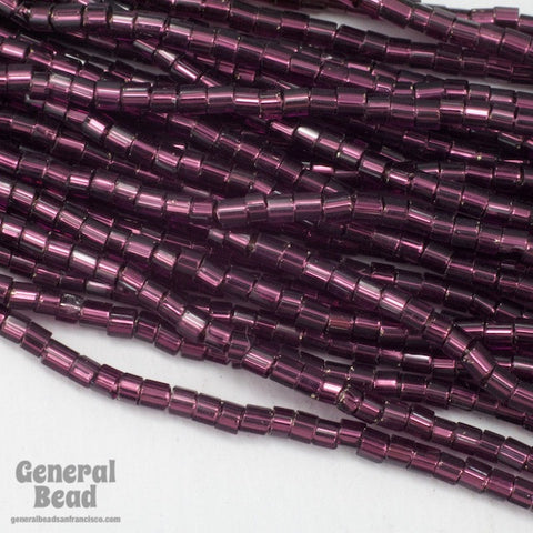 11/0 Silver Lined Amethyst 2 Cut Czech Seed Bead (10 Gm, Hank, 1/2 Kilo) #CSD058-General Bead