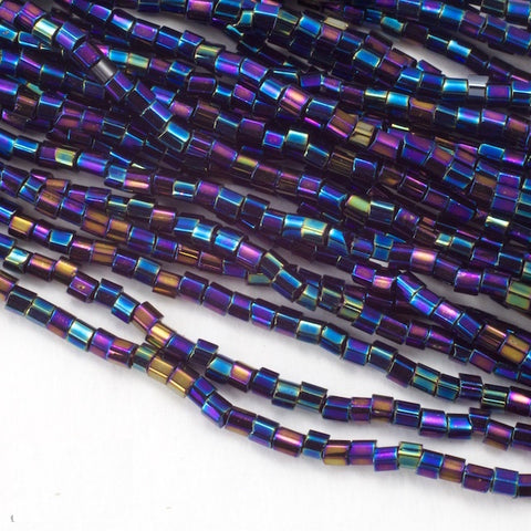 9/0 Metallic Blue Iris 2 Cut Czech Seed Bead (1/4 Kilo) Preciosa #59135