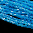 11/0 Satin Aqua 2 Cut Czech Seed Bead (10 Gm, Hank, 1/2 Kilo) #CSN076-General Bead