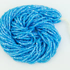 11/0 Satin Aqua 2 Cut Czech Seed Bead (10 Gm, Hank, 1/2 Kilo) #CSN076-General Bead