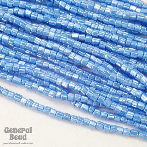 11/0 Opaque Luster Sky Blue 2 Cut Czech Seed Bead (10 Gm, Hank, 1/2 Kilo) #CSN087-General Bead
