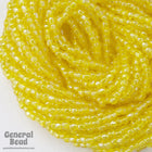 9/0 Luster Transparent Yellow 3-Cut Czech Seed Bead (10 Gm, Hank, 10 Hanks) #CSP003-General Bead