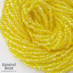 9/0 Luster Transparent Yellow 3-Cut Czech Seed Bead (10 Gm, Hank, 10 Hanks) #CSP003-General Bead