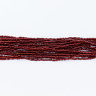 9/0 Silver Lined Garnet 3-Cut Czech Seed Bead (5 Gm, Hank, 10 Hank) #CSP005-General Bead