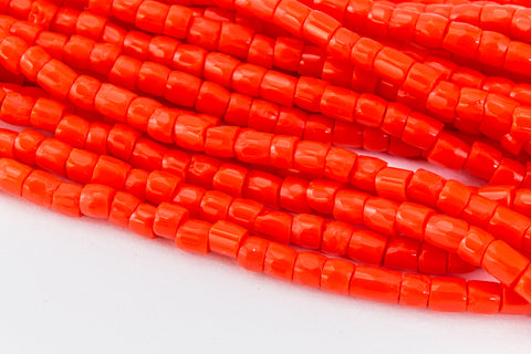 9/0 Opaque Chinese Red 3-Cut Czech Seed Bead (10 Gm, Hank, 10 Hanks) #CSP006-General Bead