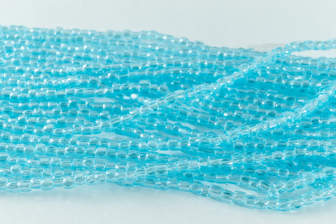 12/0 Luster Transparent Ice Blue 3-Cut Czech Seed Bead (5 Gm, Hank, 10 Hanks) #CSR106-General Bead