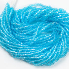 9/0 Transparent Sky Blue Luster 3-Cut Czech Seed Bead (5 Gm, Hank, 10 Hanks) #CSP014