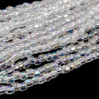 9/0 Transparent Crystal AB 3-Cut Czech Seed Bead (10 Hanks) #CSP024
