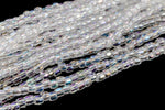 9/0 Transparent Crystal AB 3-Cut Czech Seed Bead (10 Hanks) #CSP024